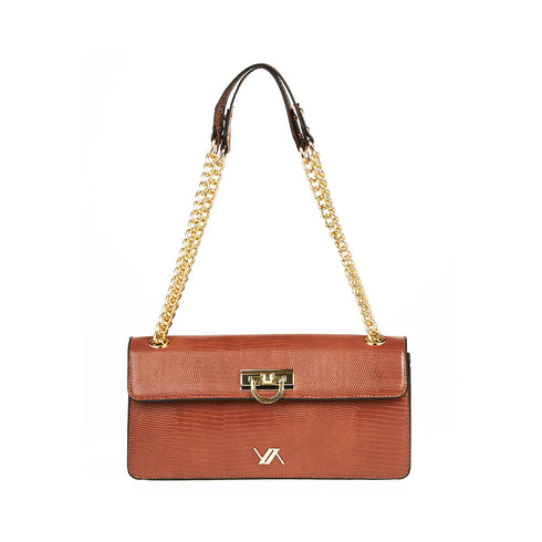 Verde Γυναικεία Τσάντα Ώμου 16-7583 Κάμελ