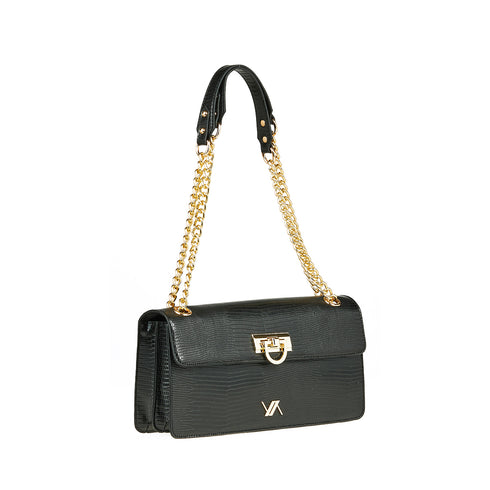 Verde Γυναικεία Τσάντα Ώμου 16-7583 Μαύρο