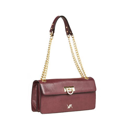 Verde Γυναικεία Τσάντα Ώμου 16-7583 Μπορντώ