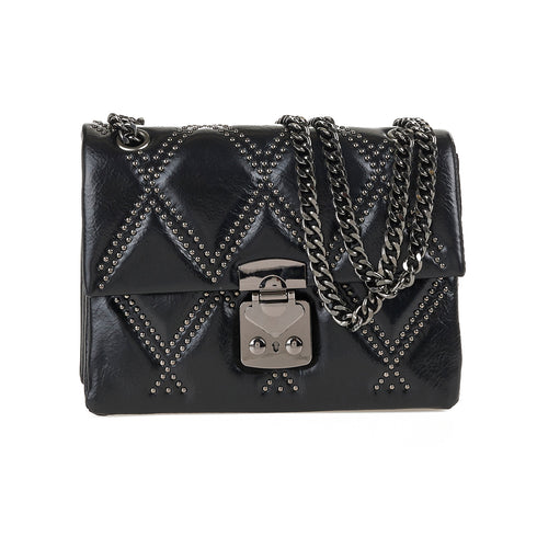 Verde Γυναικεία Τσάντα Ώμου 16-7668 Μαύρο