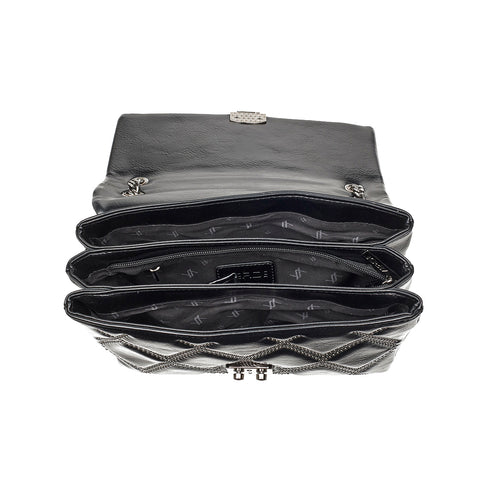 Verde Γυναικεία Τσάντα Ώμου 16-7669 Μαύρο