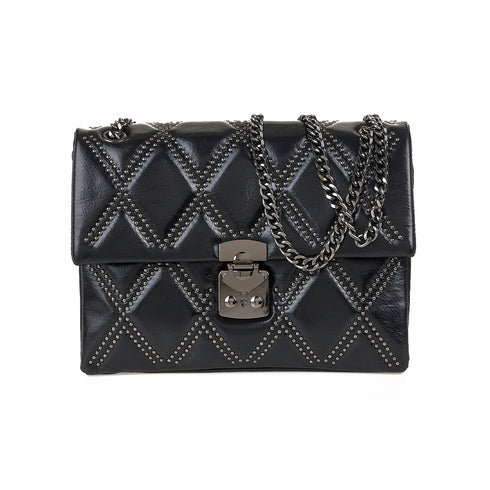 Verde Γυναικεία Τσάντα Ώμου 16-7669 Μαύρο