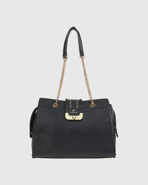 Verde Γυναικεία Τσάντα Ώμου 16-7704 Μαύρο