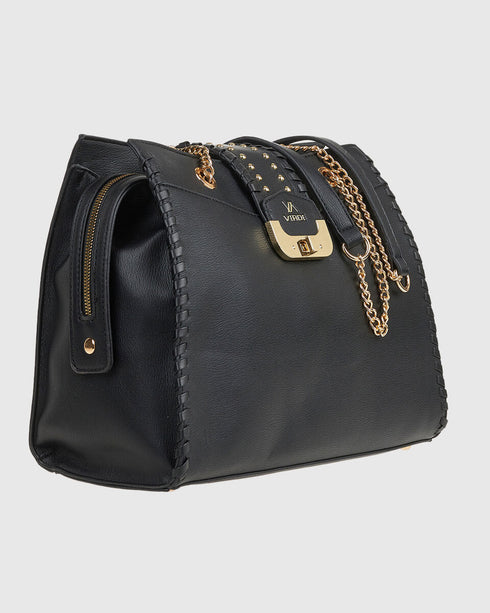 Verde Γυναικεία Τσάντα Ώμου 16-7704 Μαύρο