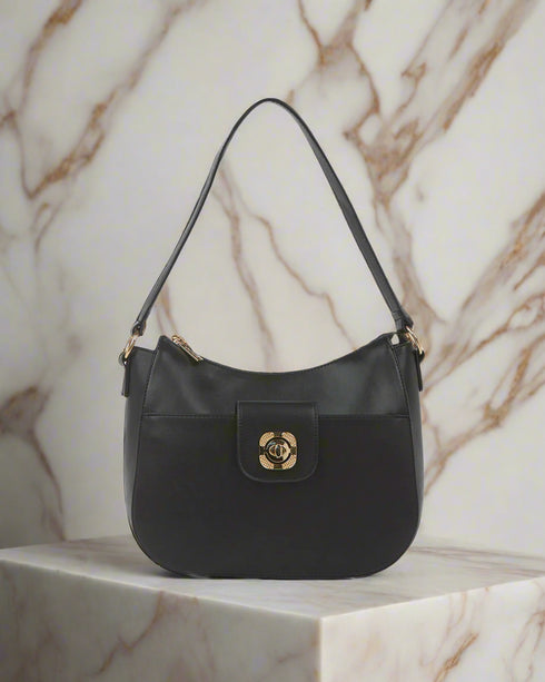 Verde Γυναικεία Τσάντα Ώμου 16-7829 Μαύρο