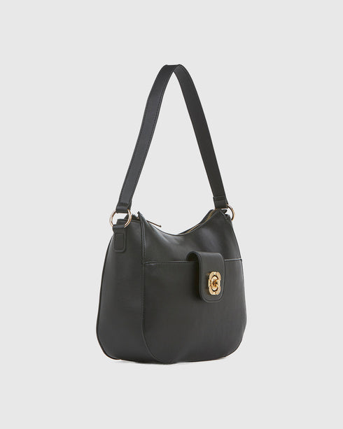 Verde Γυναικεία Τσάντα Ώμου 16-7829 Μαύρο