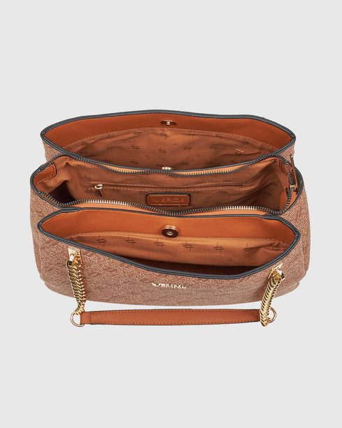 Verde Γυναικεία Τσάντα Ώμου 16-7857 Κάμελ