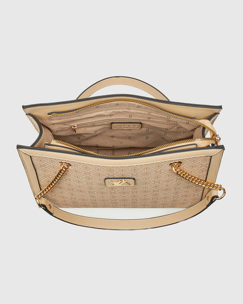 Verde Γυναικεία Τσάντα Ώμου  16-8020 Εκρού