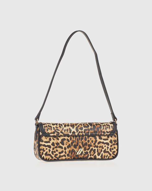 Verde Γυναικεία Τσάντα Ώμου 16-8037 Λεοπάρ