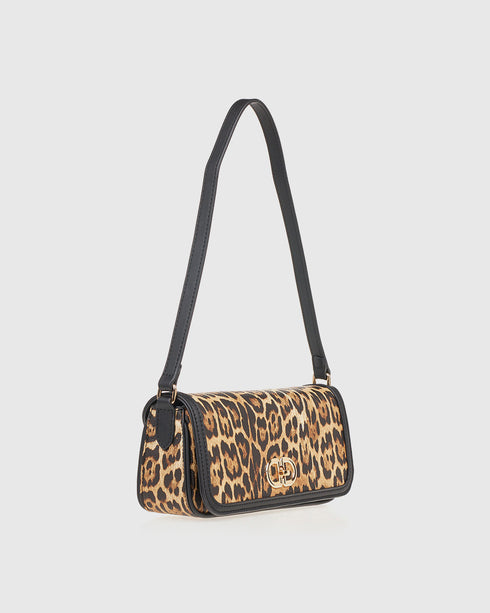 Verde Γυναικεία Τσάντα Ώμου 16-8037 Λεοπάρ
