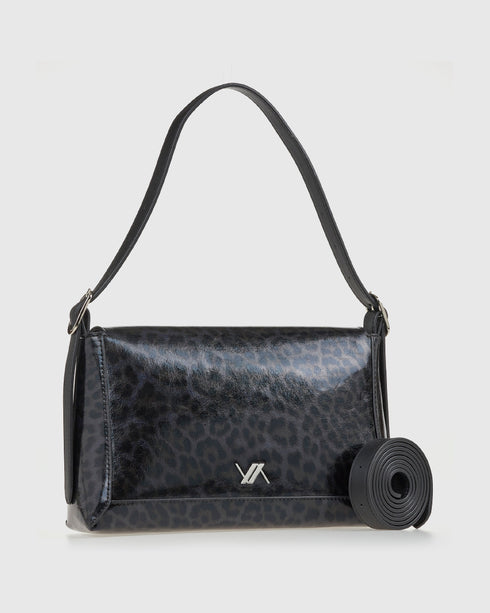 Verde Γυναικεία Τσάντα Ώμου 16-8065 Μαύρο