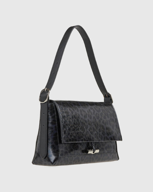 Verde Γυναικεία Τσάντα Ώμου 16-8065 Μαύρο