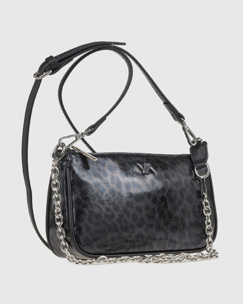 Verde Γυναικεία Τσάντα Ώμου 16-8066 Μαύρο