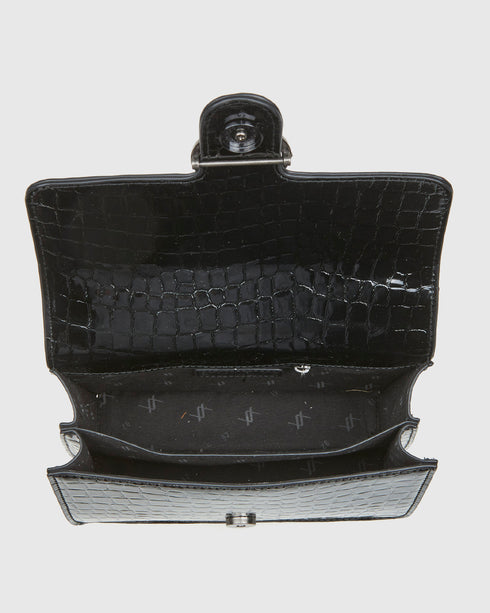 Verde Γυναικεία Τσάντα Ώμου 16-8144 Μαύρο