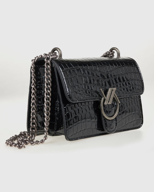 Verde Γυναικεία Τσάντα Ώμου 16-8144 Μαύρο