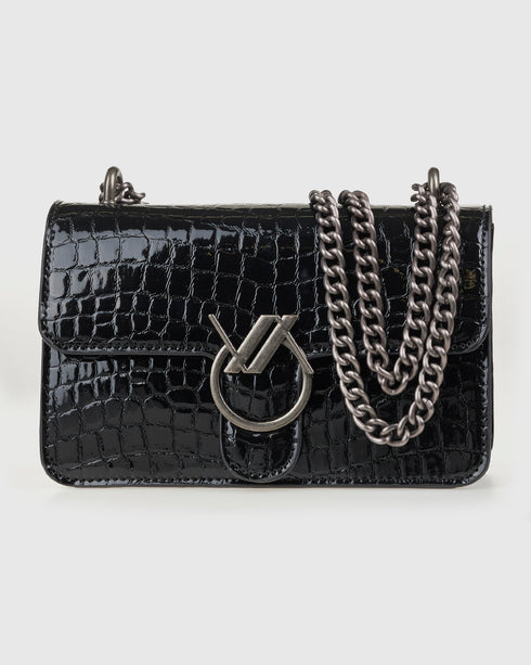 Verde Γυναικεία Τσάντα Ώμου 16-8144 Μαύρο