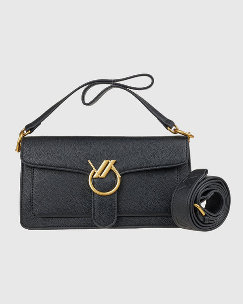 Verde Γυναικεία Τσάντα Ώμου 16-8221 Μαύρο