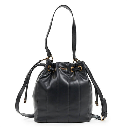 Verde Γυναικεία Τσάντα Ώμου-Πουγκί 16-6719 Μαύρο