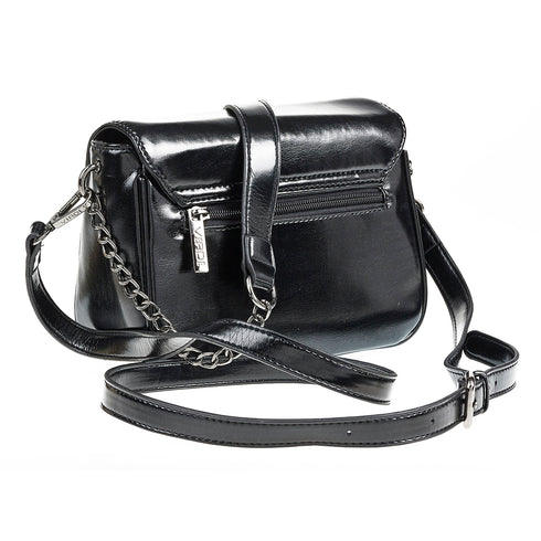 Verde Γυναικεία Τσάντα Ώμου -Χιαστί 16-6981 Μαύρο