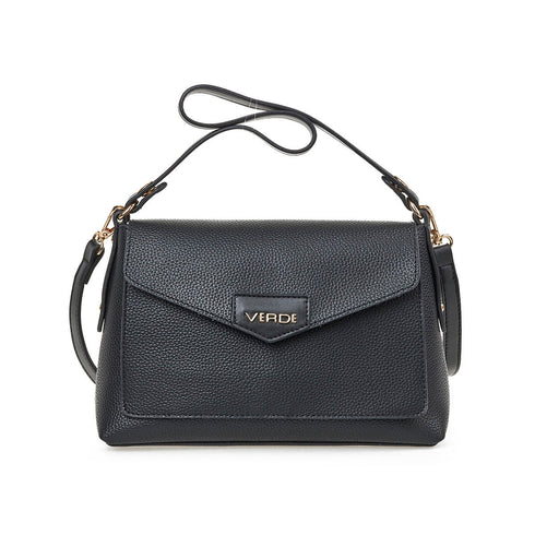 Verde Γυναικεία Τσάντα Ώμου-Χιαστί 16-7229 Μαύρο