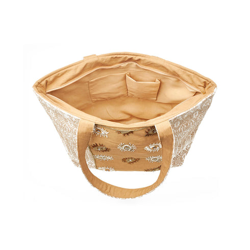 Verde Γυναικεία Τσάντα θαλάσσης 14-0235 Μπεζ