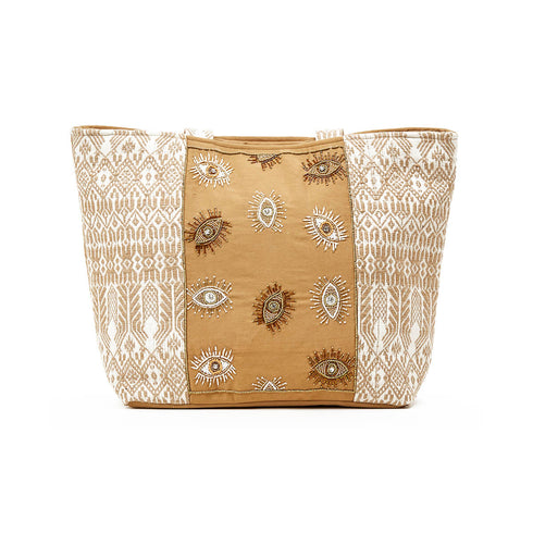 Verde Γυναικεία Τσάντα θαλάσσης 14-0235 Μπεζ