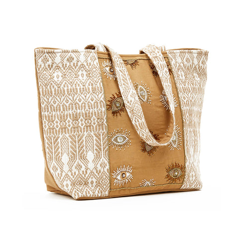 Verde Γυναικεία Τσάντα θαλάσσης 14-0235 Μπεζ