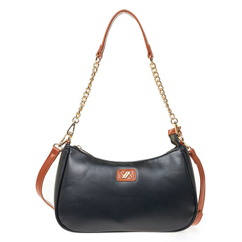 Verde Γυναικεία Τσάντα Ώμου 16-6834 Μαύρο