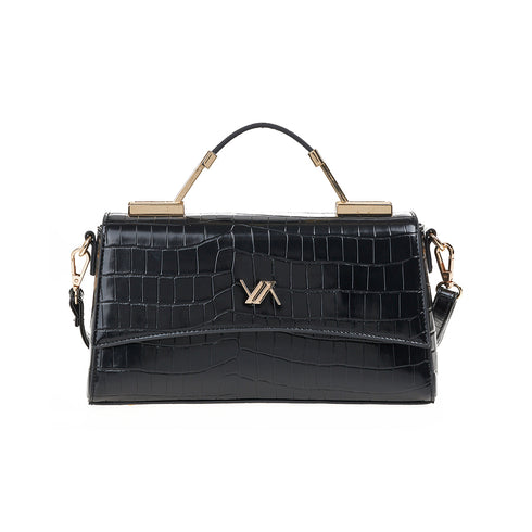 Verde Γυναικεία Τσάντα Χειρός 16-7544 Μαύρο