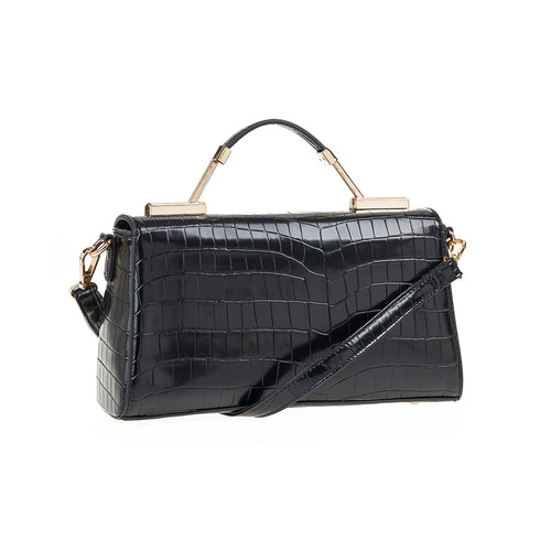 Verde Γυναικεία Τσάντα Χειρός 16-7544 Μαύρο