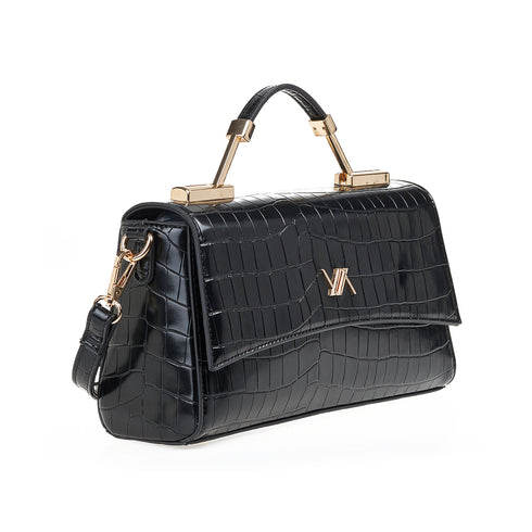 Verde Γυναικεία Τσάντα Χειρός 16-7544 Μαύρο