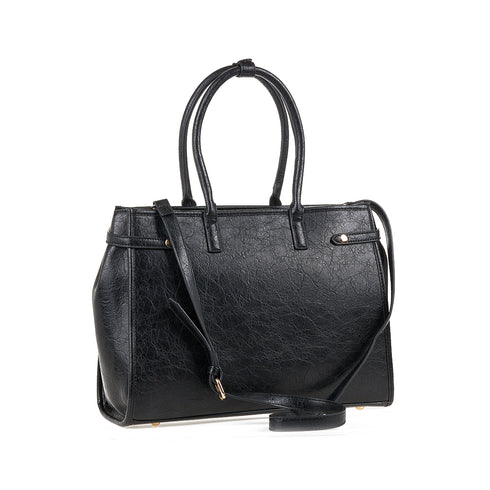 Verde Γυναικεία Τσάντα Χειρός 16-7610 Μαύρο