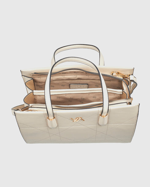 Verde Γυναικεία Τσάντα Χειρός 16-8001 Εκρού