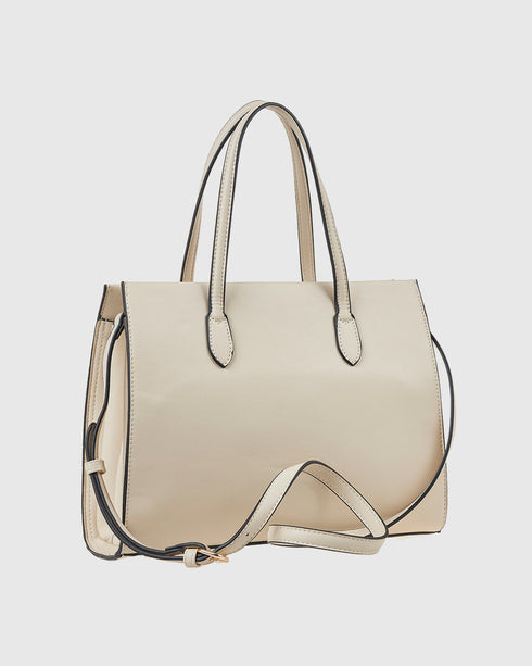 Verde Γυναικεία Τσάντα Χειρός 16-8001 Εκρού