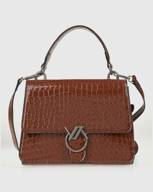 Verde Γυναικεία Τσάντα Χειρός 16-8145 Καφέ