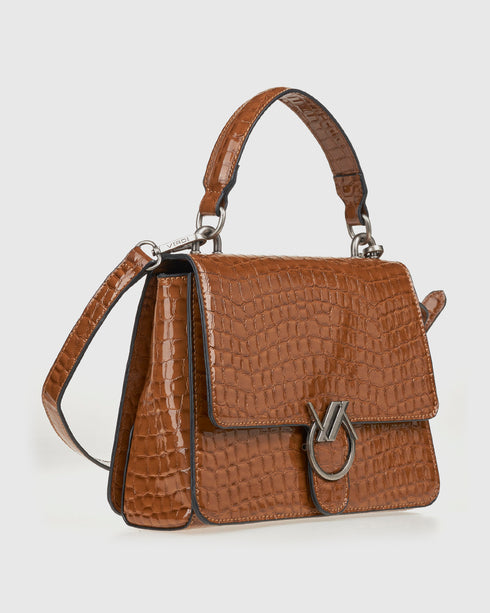 Verde Γυναικεία Τσάντα Χειρός 16-8145 Κάμελ