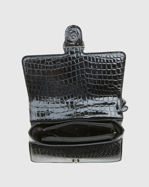 Verde Γυναικεία Τσάντα Χειρός 16-8145 Μαύρο