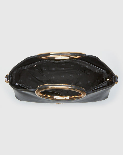 Verde Γυναικεία Τσάντα Χειρός 16-8252 Μαύρο