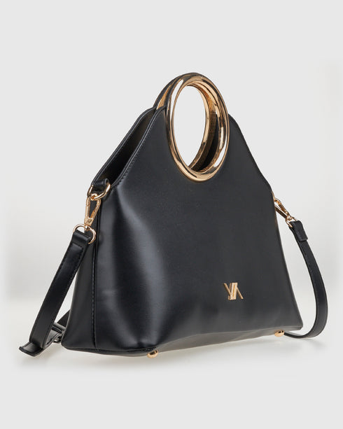 Verde Γυναικεία Τσάντα Χειρός 16-8252 Μαύρο