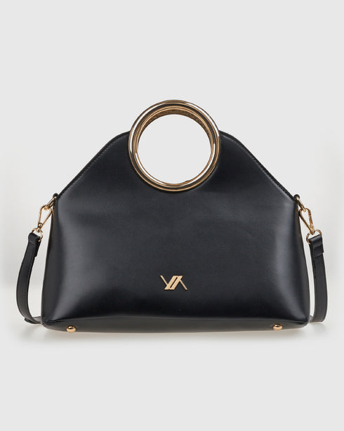 Verde Γυναικεία Τσάντα Χειρός 16-8252 Μαύρο