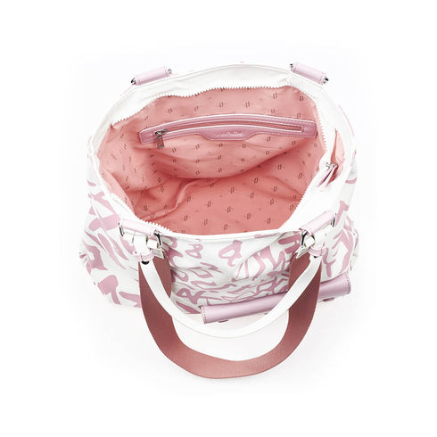 Verde Γυναικεία Τσάντα Ώμου 16-7366 Λευκό-Ροζ