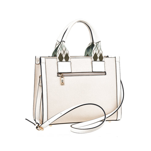 Verde Γυναικεία Τσάντα Χειρός-Ώμου 16-7377 Εκρού