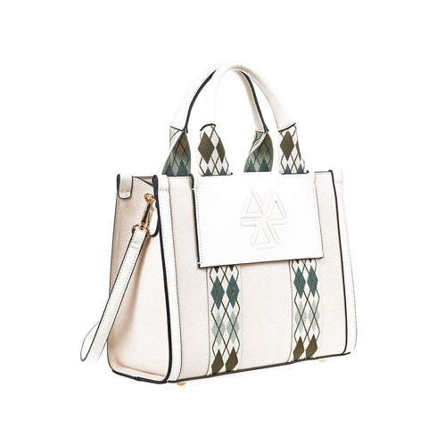 Verde Γυναικεία Τσάντα Χειρός-Ώμου 16-7377 Εκρού