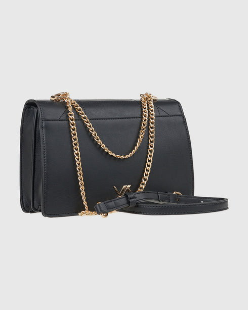 Verde Γυναικεία Τσάντα Χιαστί 16-8002 Μαύρο