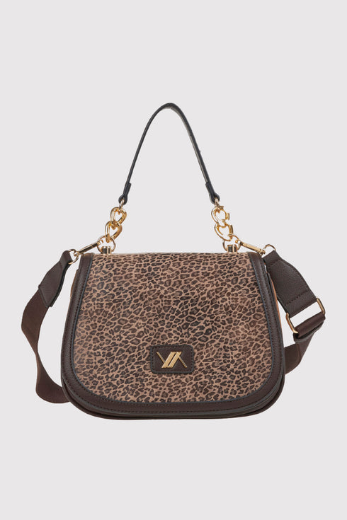 Verde Γυναικεία Τσάντα Χιαστί 16-8176 Καφέ