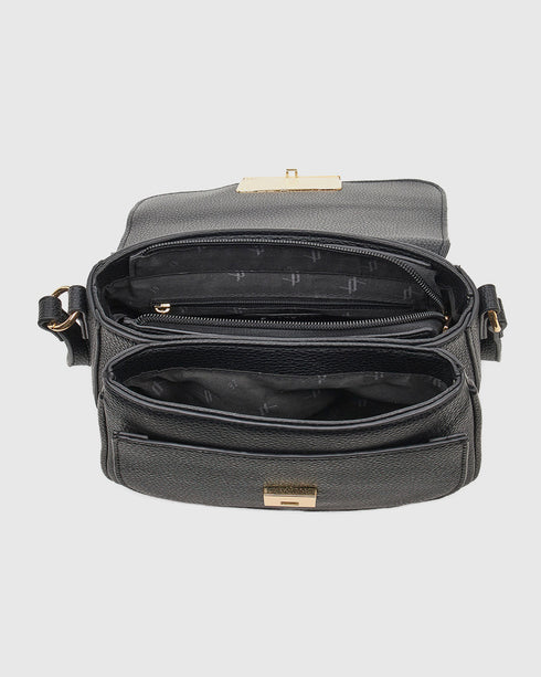 Verde Γυναικεία Τσάντα Χιαστί 16-7973 Μαύρο