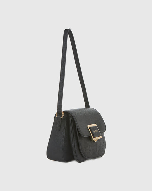 Verde Γυναικεία Τσάντα Χιαστί 16-7973 Μαύρο