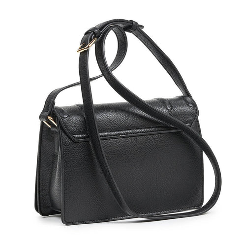 Verde Γυναικεία Τσάντα Χιαστί 16-6702 Μαύρο