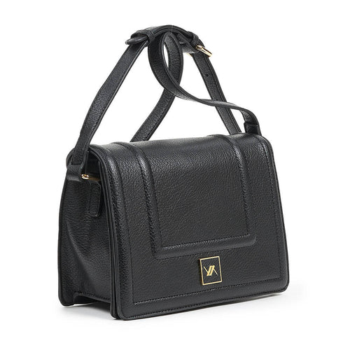 Verde Γυναικεία Τσάντα Χιαστί 16-6702 Μαύρο