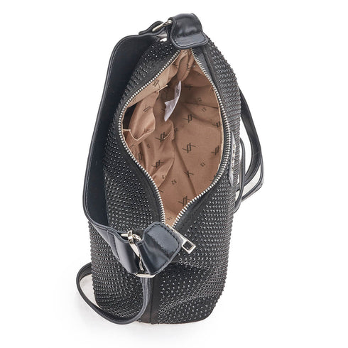 Verde Γυναικεία Τσάντα Χιαστί 16-6932 Μαύρο